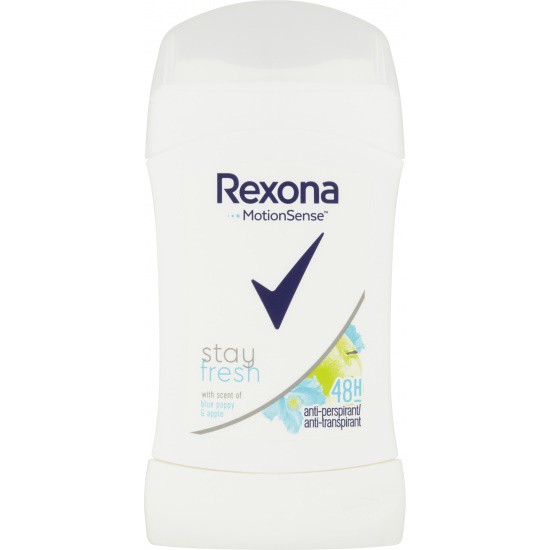 Rexona stick Blue pop Apple40ml Wom | Kosmetické a dentální výrobky - Dámská kosmetika - Deodoranty - Tuhé deo, roll-on